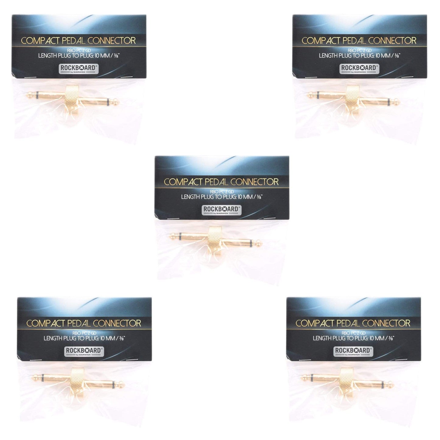Rockgear Z-Connector, 63 mm, Gold 5 Pack Bundle Accessories / Cables
