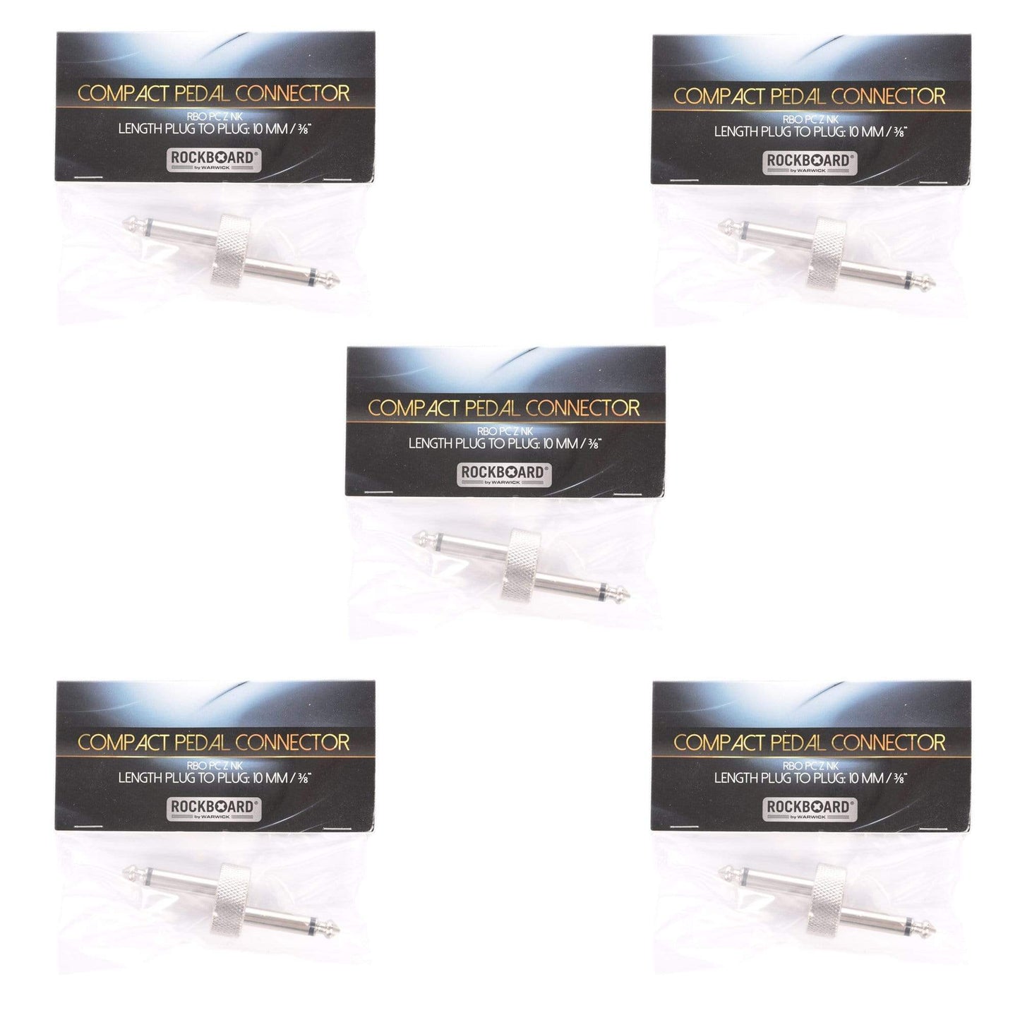 Rockgear Z-Connector, 63 mm, Nickel 5 Pack Bundle Accessories / Cables