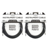 Roland Black Series 10ft S/S 1/4" Instrument Cable 2 Pack Bundle Accessories / Cables