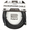 Roland Black Series 25ft XLR Microphone Cable Accessories / Cables