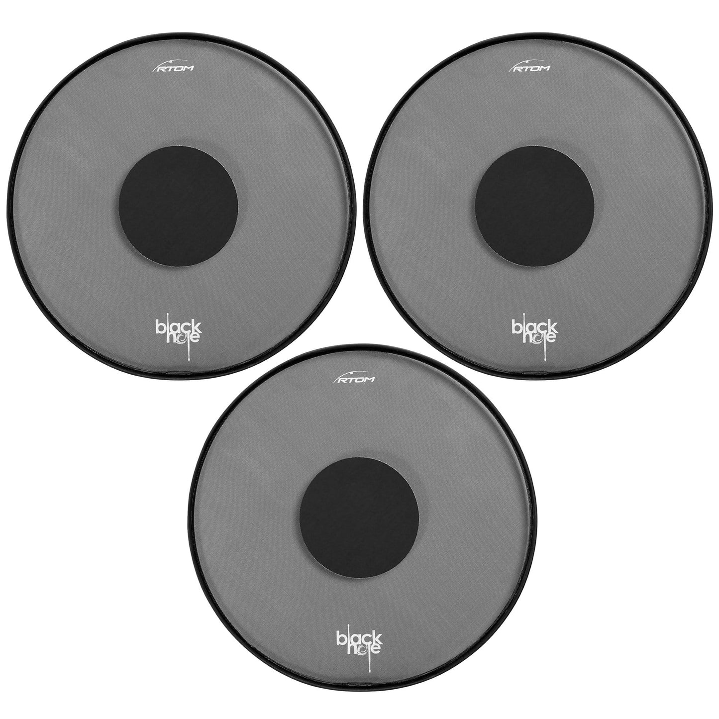 RTOM Black Hole Practice Pad 12" 3 Pack Bundle Drums and Percussion / Parts and Accessories / Drum Parts
