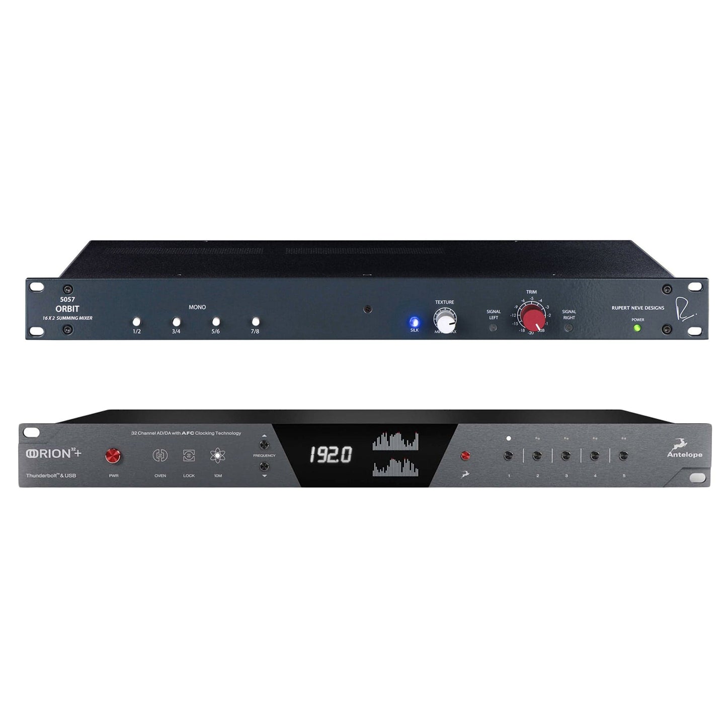 Antelope Audio Orion 32+ Gen 3 Thunderbolt/USB Interface and Rupert Neve Designs 5057 Orbit 16 x 2 Summing Mixer Bundle Pro Audio / Mixers