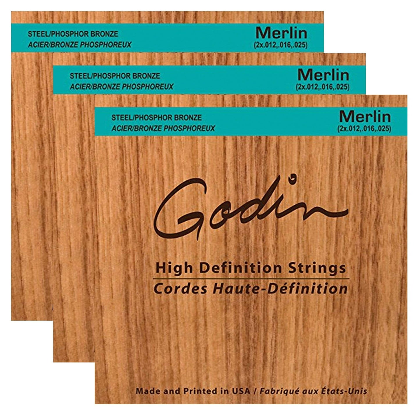 Seagull Merlin High-Definition Strings 12-25 (3 Pack Bundle) Accessories / Straps,Accessories / Strings / Guitar Strings,Accessories / Strings / Other Strings