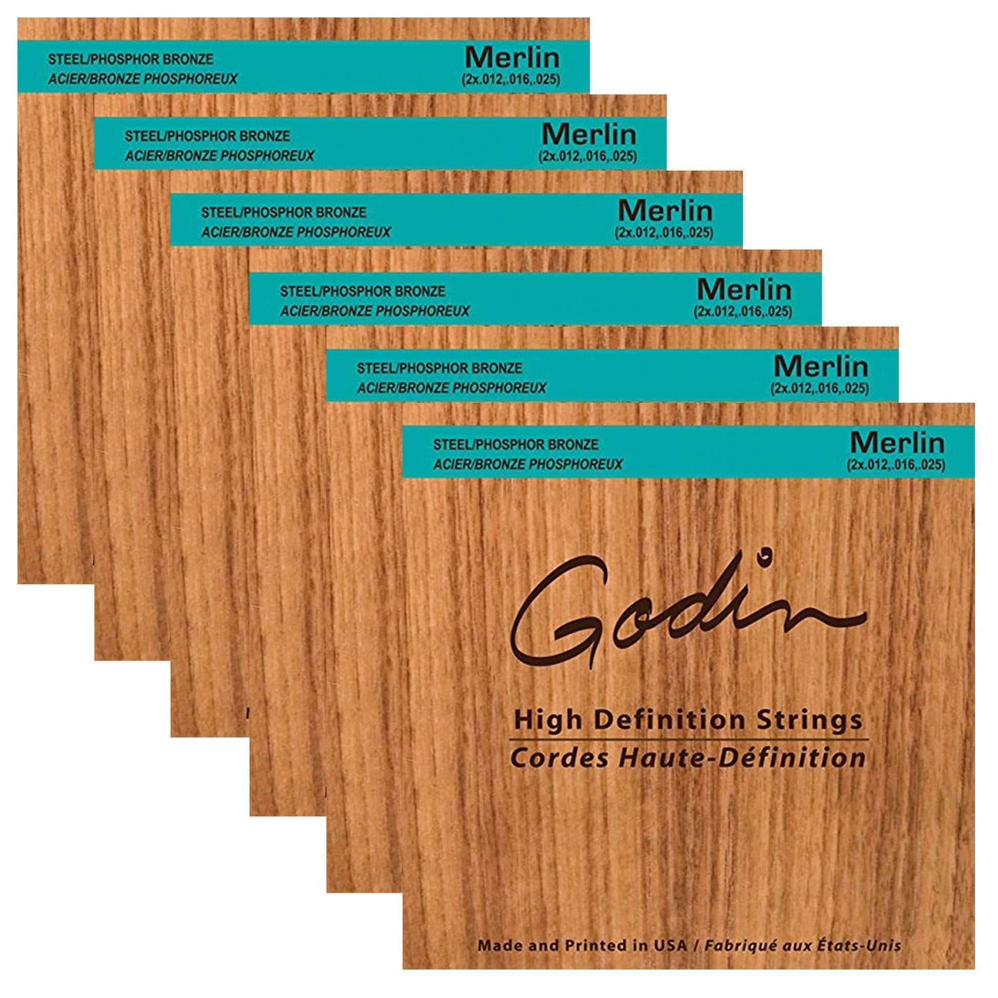 Seagull Merlin High-Definition Strings 12-25 (6 Pack Bundle) Accessories / Strings / Other Strings