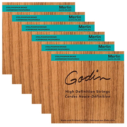 Seagull Merlin High-Definition Strings 12-25 (6 Pack Bundle) Accessories / Strings / Other Strings