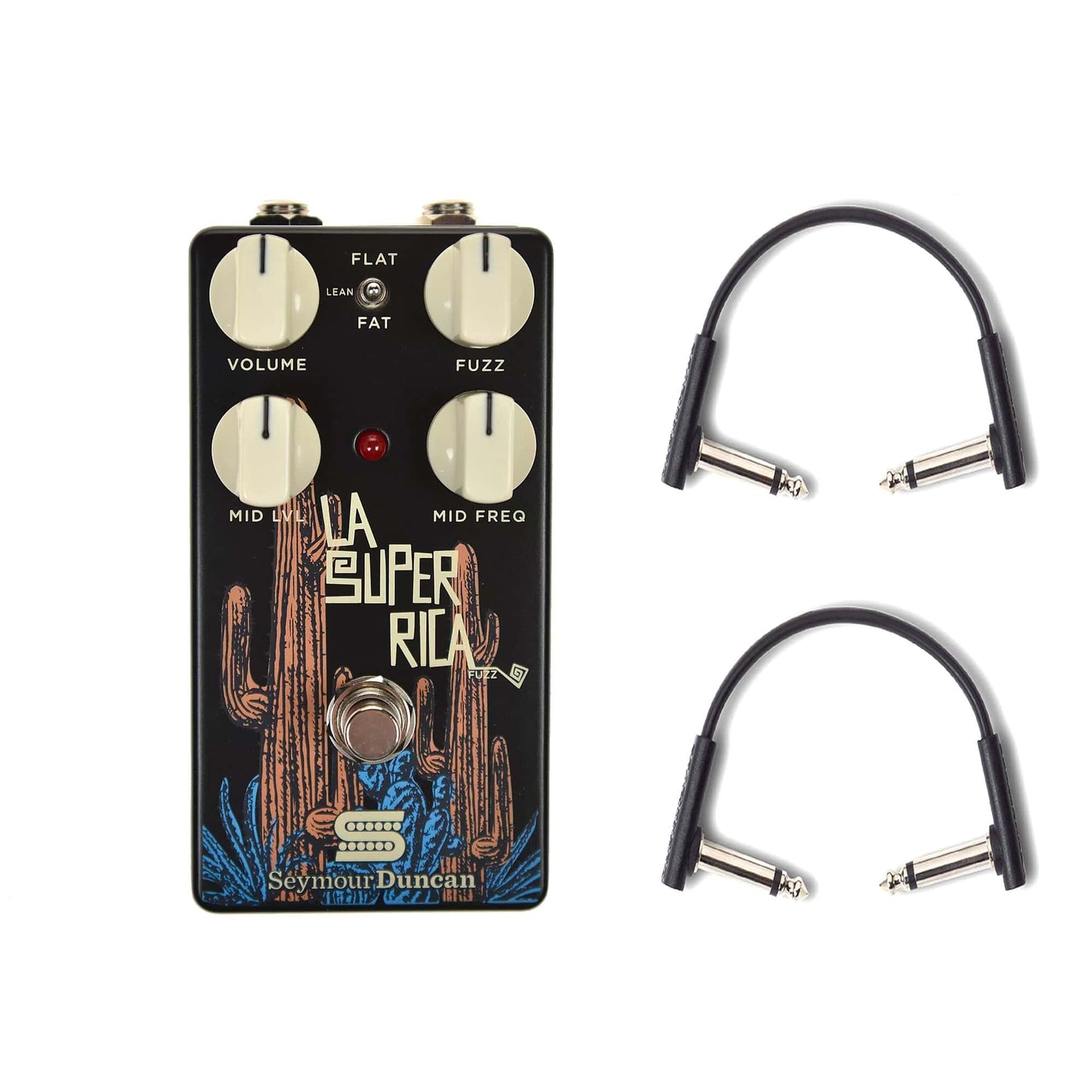 Seymour Duncan La Super Rica Fuzz w/RockBoard Flat Patch Cables Bundle Effects and Pedals / Fuzz