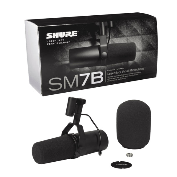 Shure SM7B Vocal Dynamic Microphone - Black; For Broadcast, Podcast &  Recording, XLR Studio Mic for Music & Speech; - Micro Center