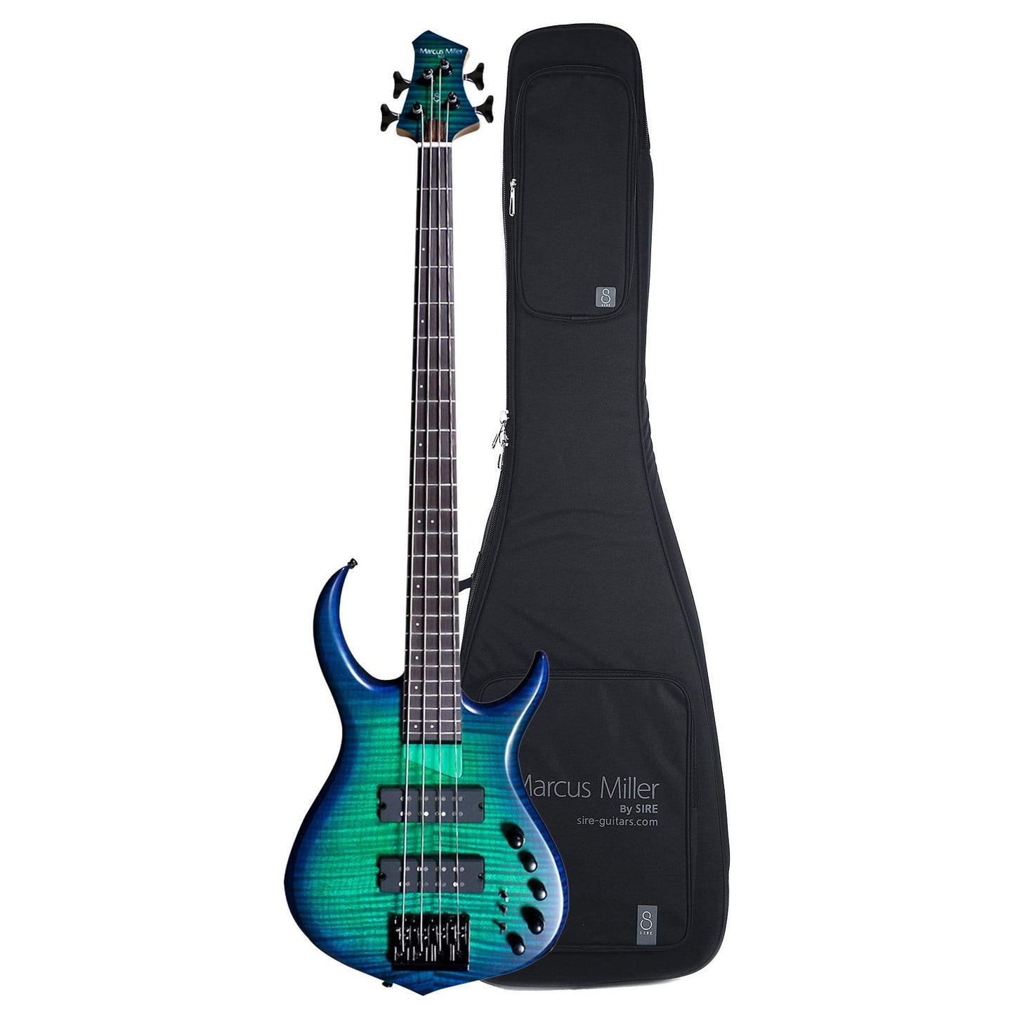 Sire Marcus Miller M7 Alder/Maple 4-String Transparent Blue (2nd Gen) and Sire Gig Bag Bundle Bass Guitars / 4-String