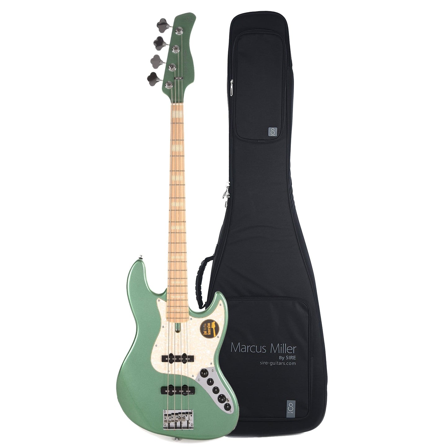 Sire Marcus Miller V7 Swamp Ash 4-String Sherwood Green (2nd Gen) and Sire Gig Bag Bundle Bass Guitars / 4-String