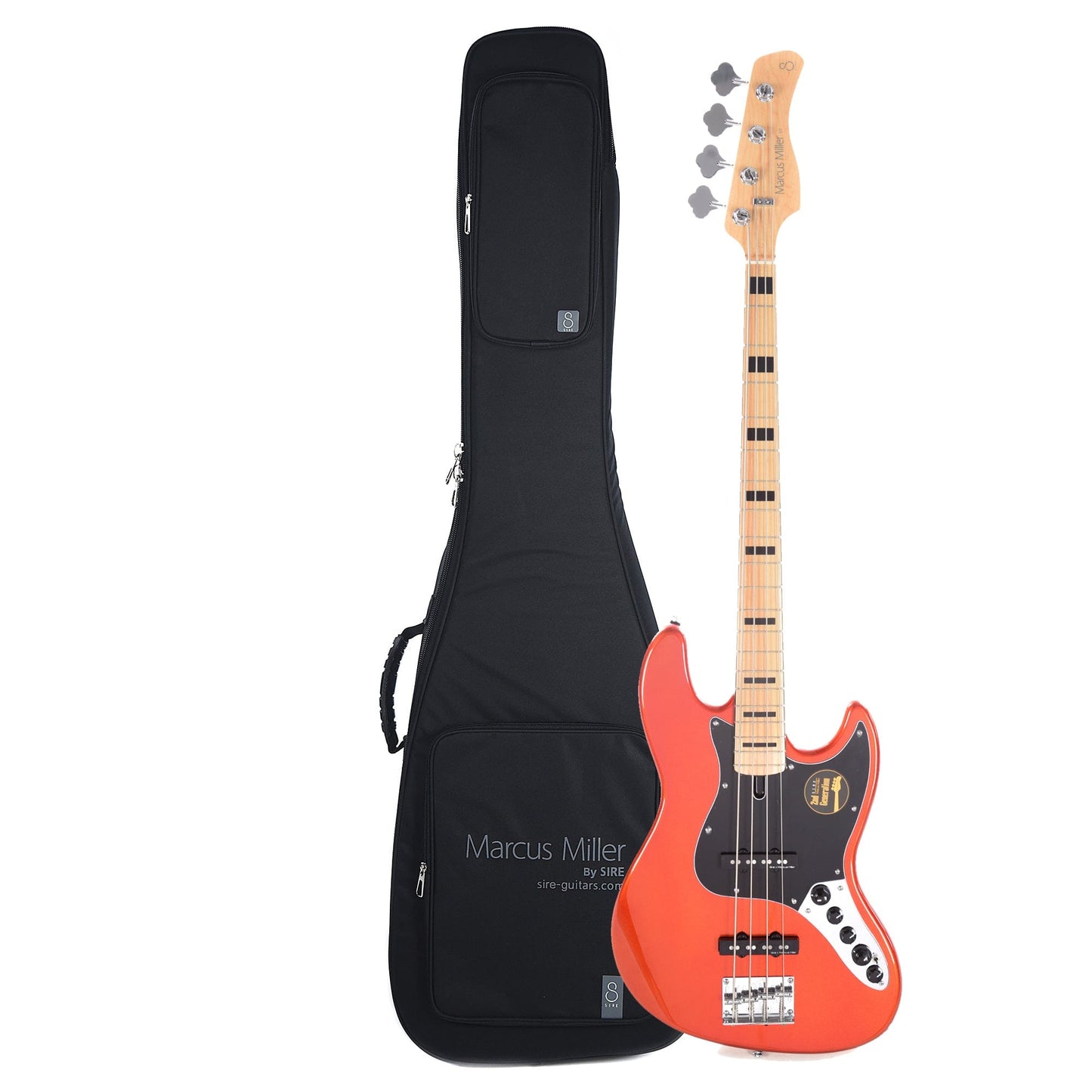 Sire Marcus Miller V7 Vintage Alder 4-String Bright Metallic Red (2nd Gen) and Sire Gig Bag Bundle Bass Guitars / 4-String