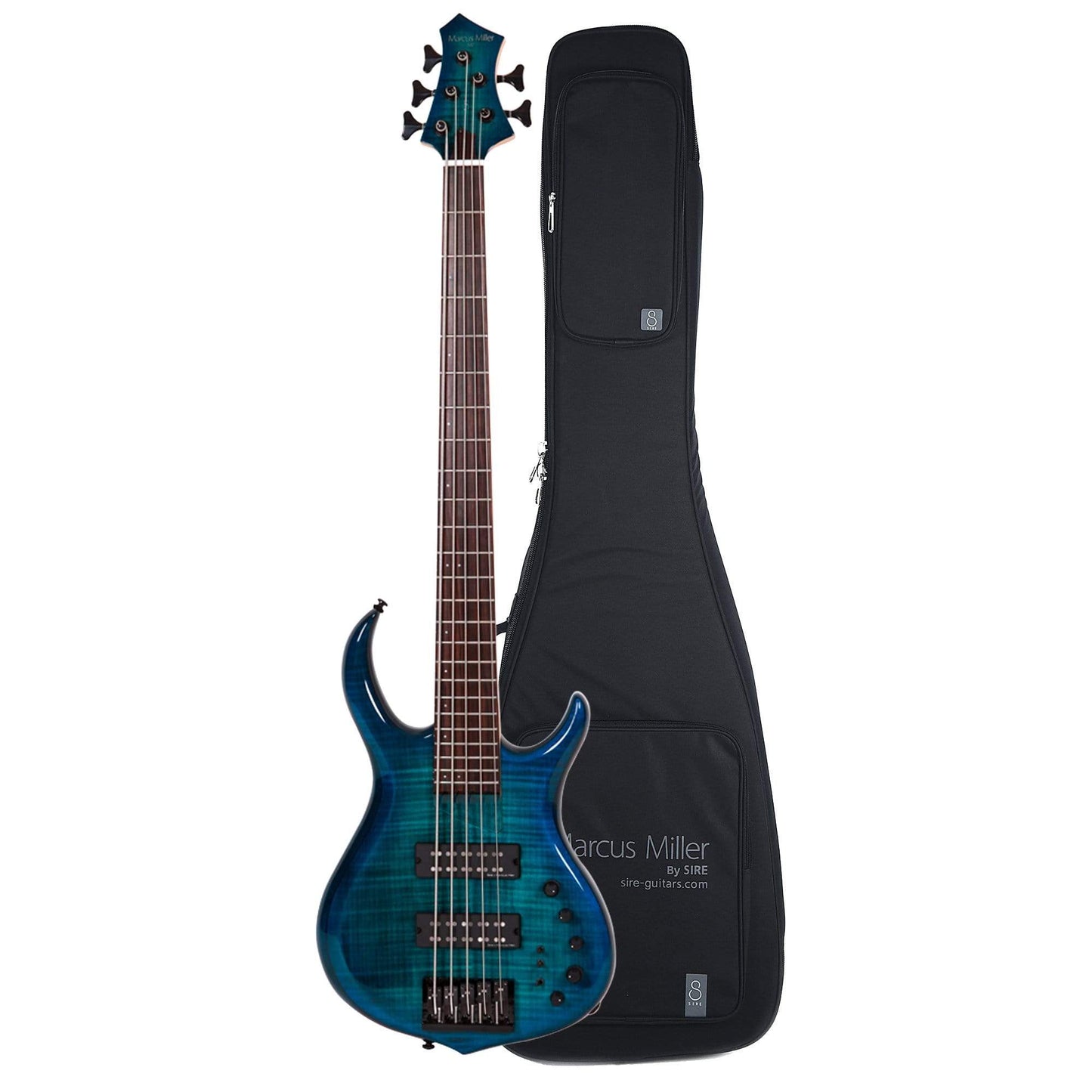 Sire Marcus Miller M7 Alder/Maple 5-String Transparent Blue (2nd Gen) and Sire Gig Bag Bundle Bass Guitars / 5-String or More