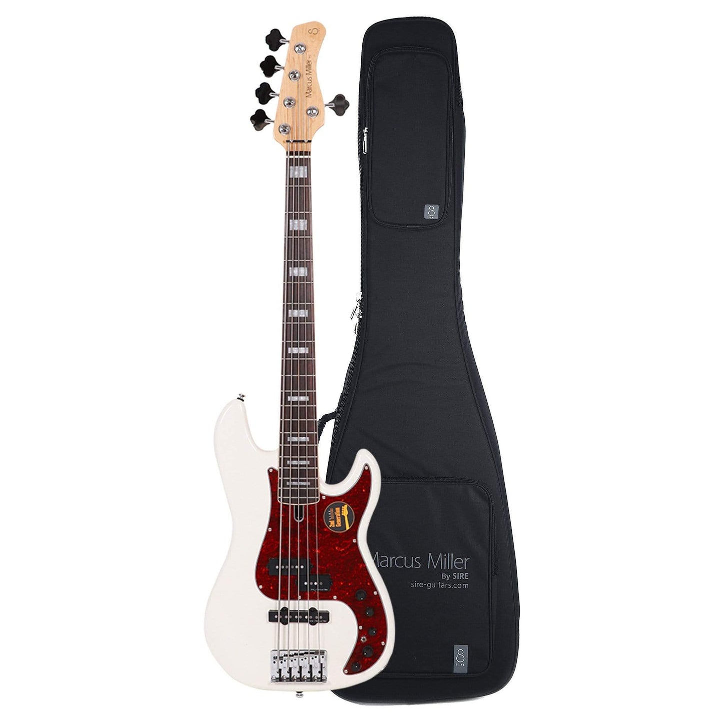Sire Marcus Miller P7 Alder 5-String Antique White (2nd Gen) and Sire Gig Bag Bundle Bass Guitars / 5-String or More