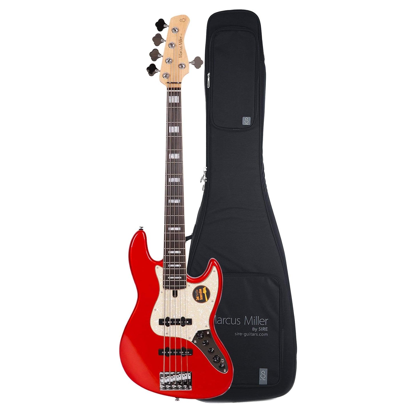 Sire Marcus Miller V7 Alder 5-String Bright Metallic Red (2nd Gen) and Sire Gig Bag Bundle Bass Guitars / 5-String or More
