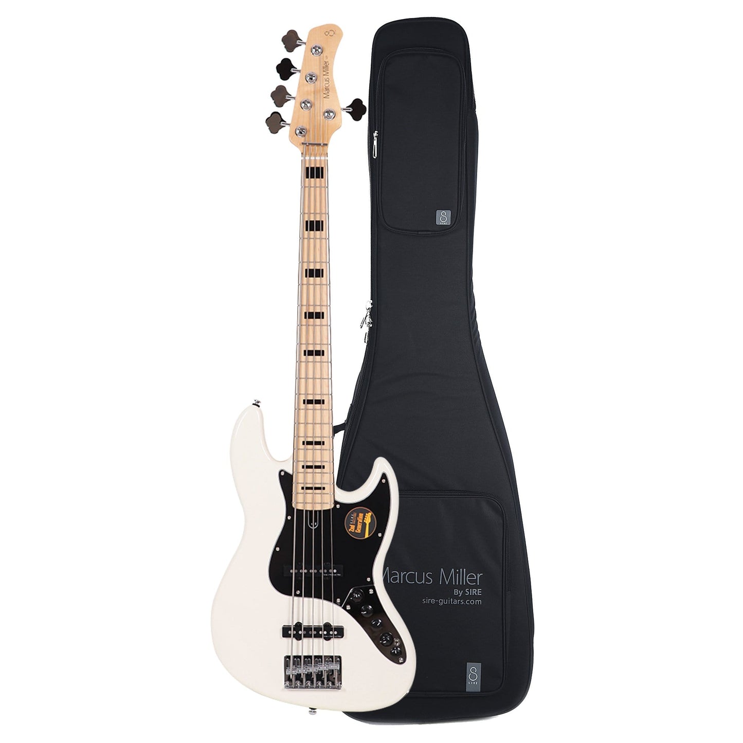 Sire Marcus Miller V7 Vintage Alder 5-String Antique White (2nd Gen) and Sire Gig Bag Bundle Bass Guitars / 5-String or More