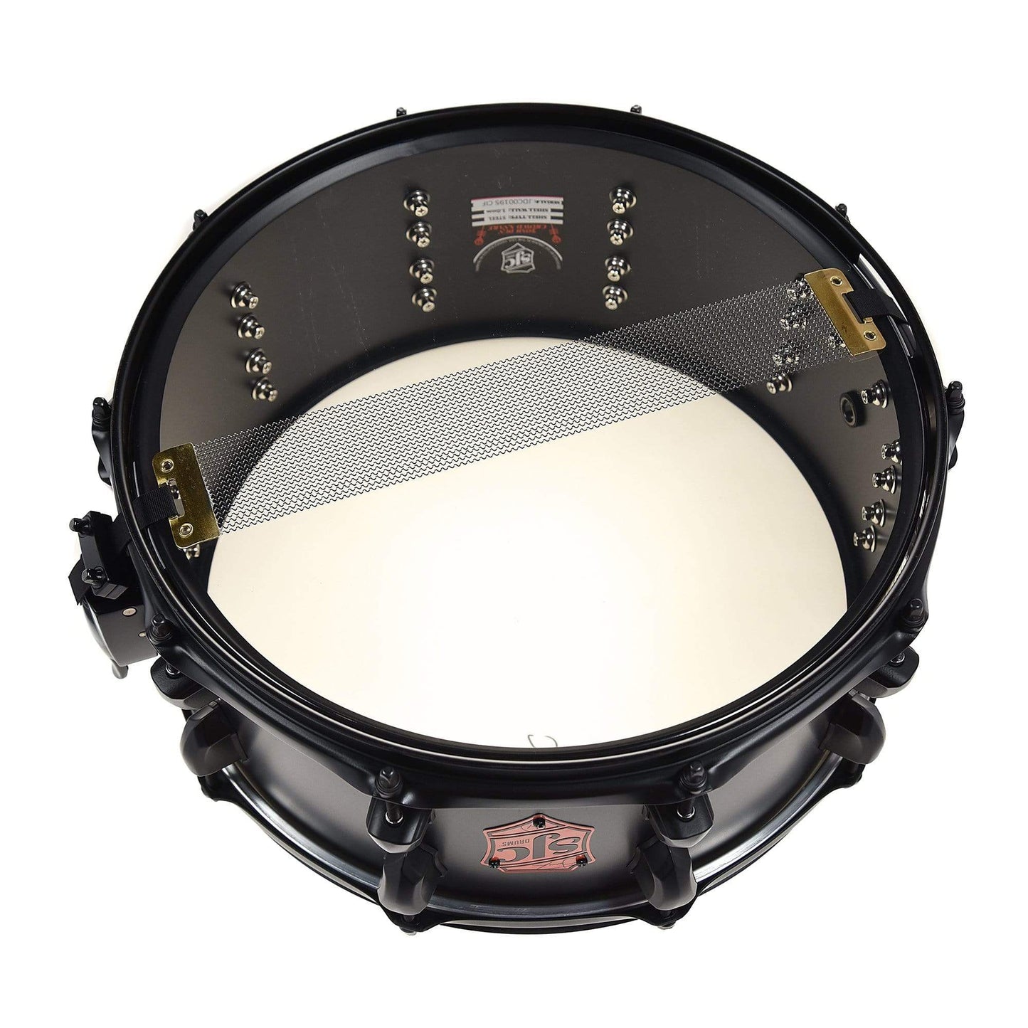 SJC 6.5x14 Josh Dun "Crowd" 1mm Steel Snare Drum Flat Black, Red Badge Drums and Percussion / Acoustic Drums / Snare