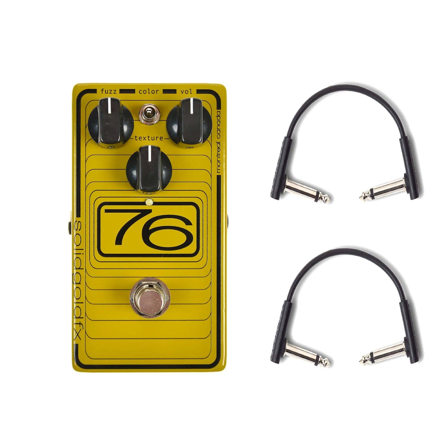 SolidGoldFX 76 Octave Fuzz w/RockBoard Flat Patch Cables Bundle Effects and Pedals / Fuzz