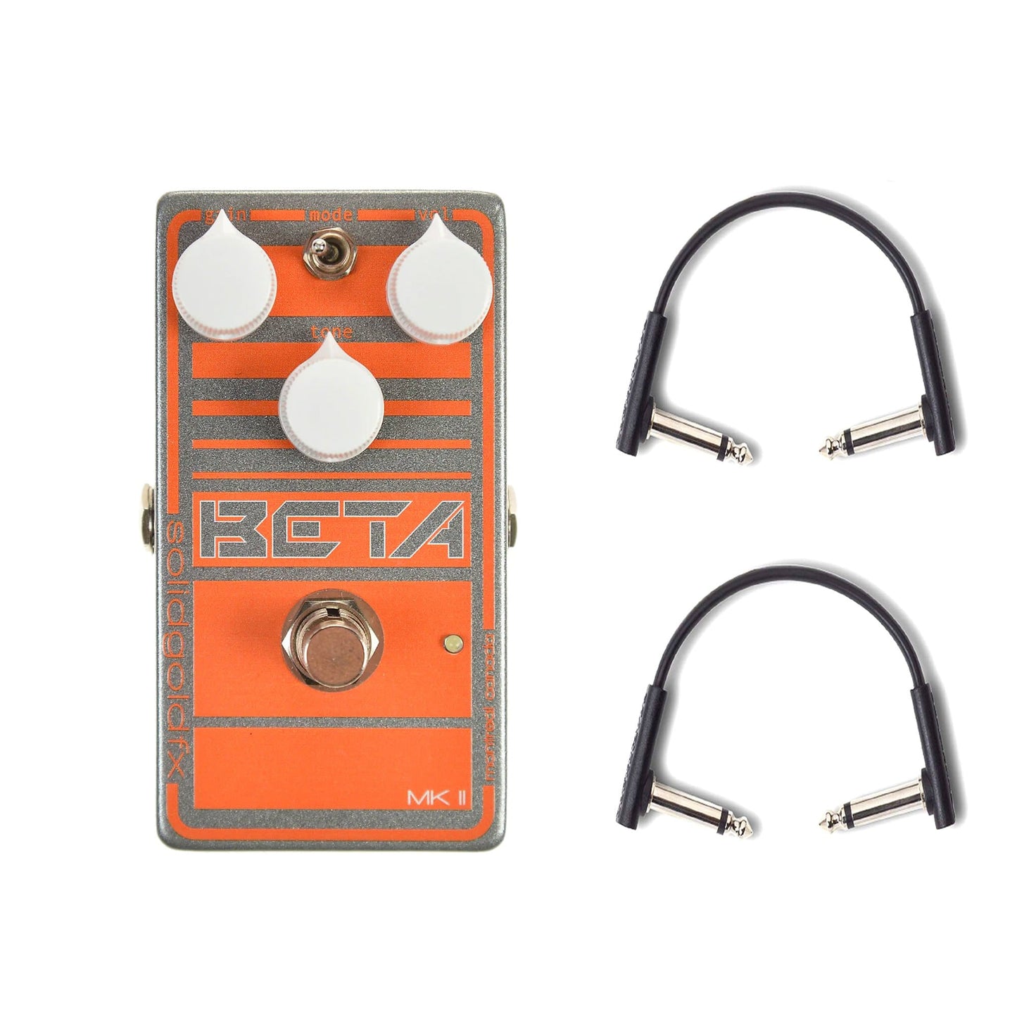 SolidGoldFX Beta MKII Bass Overdrive w/RockBoard Flat Patch Cables Bundle Effects and Pedals / Overdrive and Boost