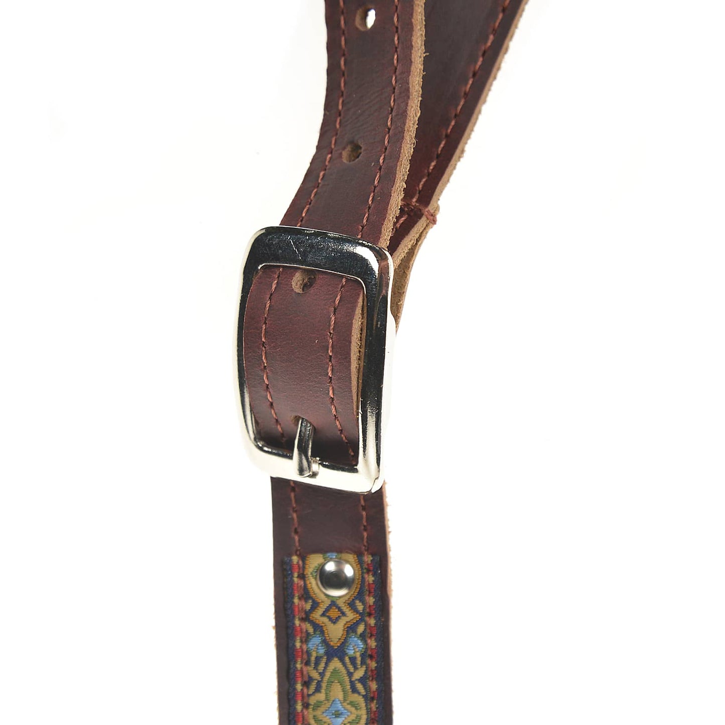 Souldier Anouk Saddle Strip 3/4" Guitar Strap Mustard/Light Blue/Red Accessories / Straps