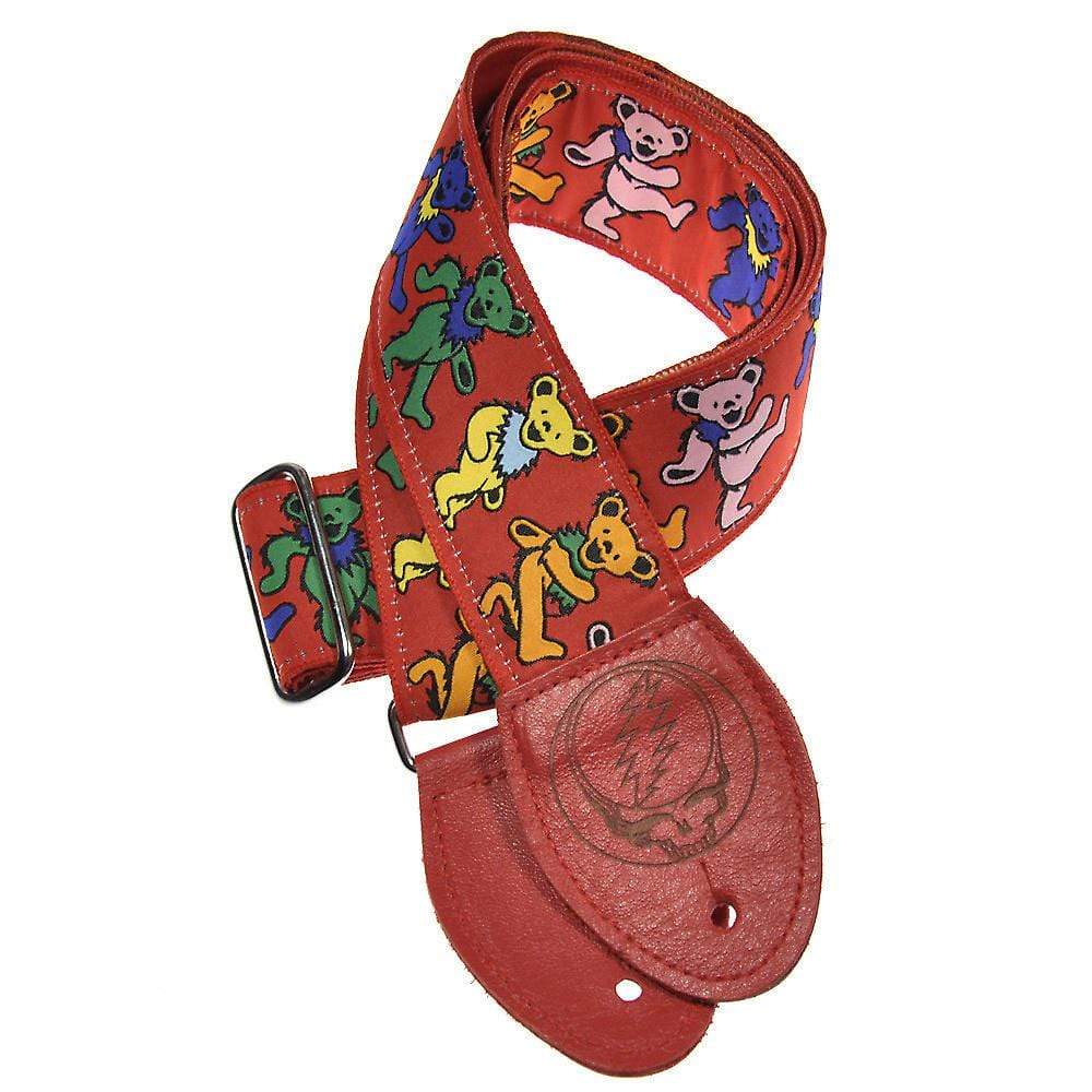 Souldier Guitar Strap - Grateful Dead Dancing Bears on Red Accessories / Straps