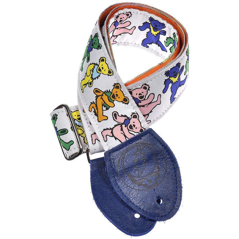 Souldier Guitar Strap - Grateful Dead Dancing Bears on White Accessories / Straps
