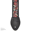 Souldier Guitar Strap - Red Paisley on Black (Black Belt & Ends) Accessories / Straps
