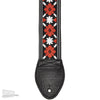 Souldier Guitar Strap - Red Tulip on Black (Black Ends) Accessories / Straps