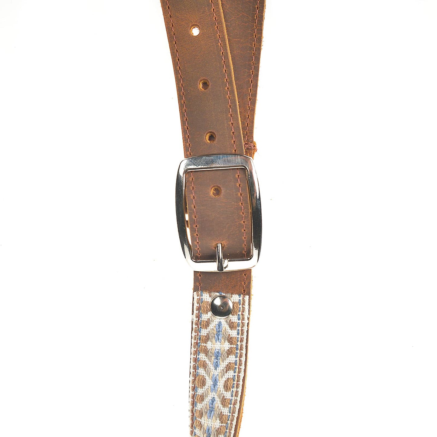 Souldier Laredo Tundra Saddle Strip 1" Guitar Strap Brown/Light Blue/White/Natural Accessories / Straps