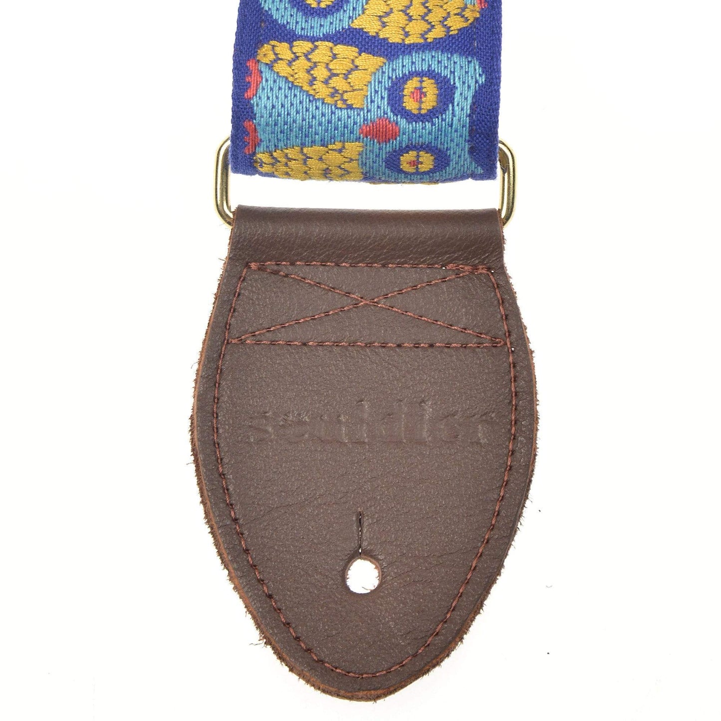 Souldier Owls Blue 2" Strap (Gold Belt & Worn Brown Ends) Accessories / Straps