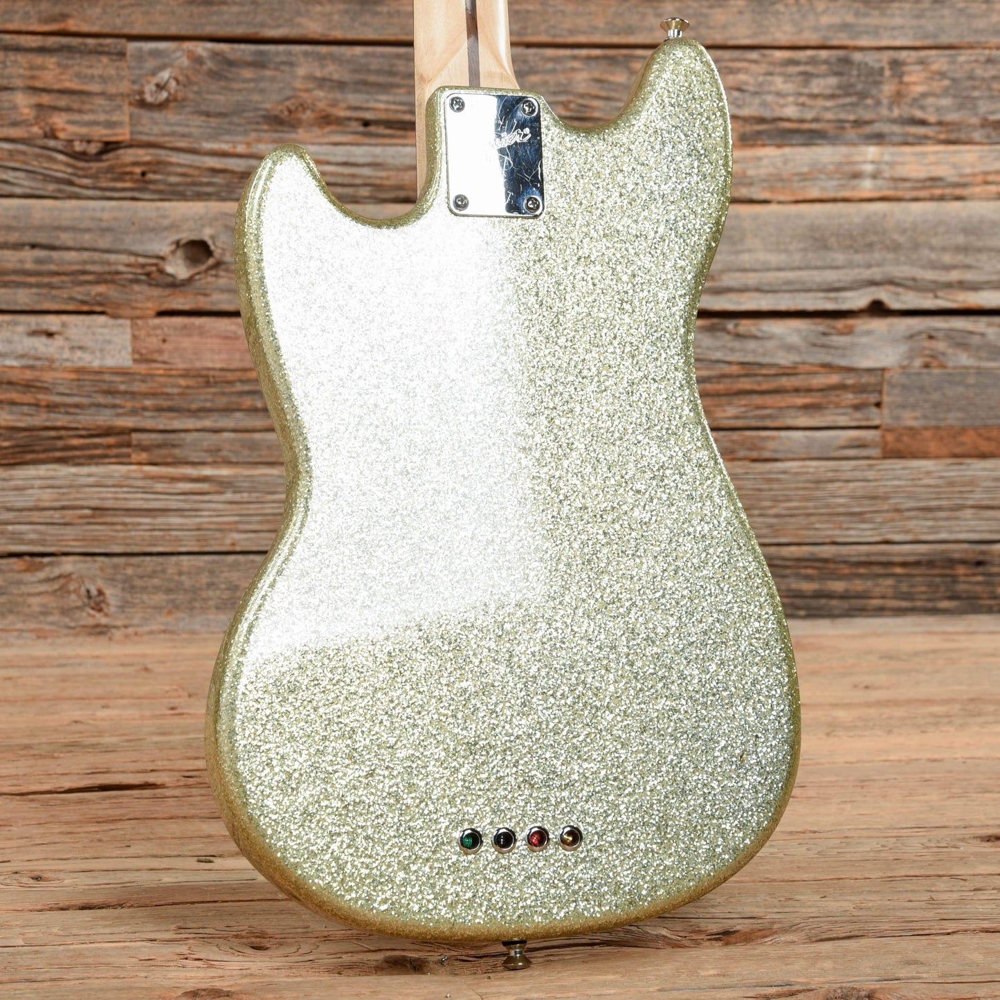 Squier Mikey Way Signature Mustang Bass Silver Sparkle 2011 Bass Guitars / Short Scale