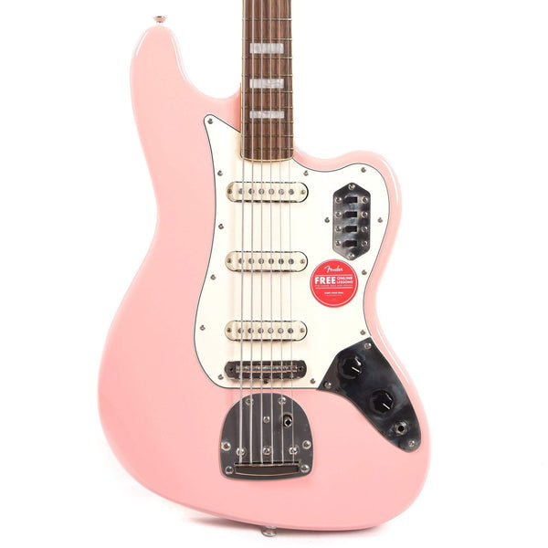 Squier Classic Vibe Bass VI Shell Pink w/Matching Headcap & 3-Ply Parchment  Pickguard