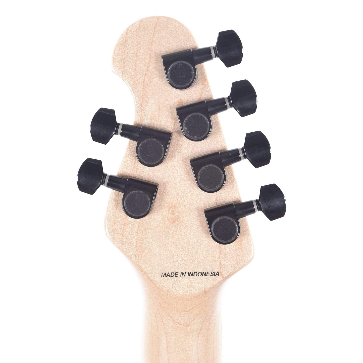 Sterling by Music Man S.U.B. Series Axis Black with White Body Binding w/Guitar Stand, Tuner and 10' Cable Bundle Electric Guitars / Solid Body