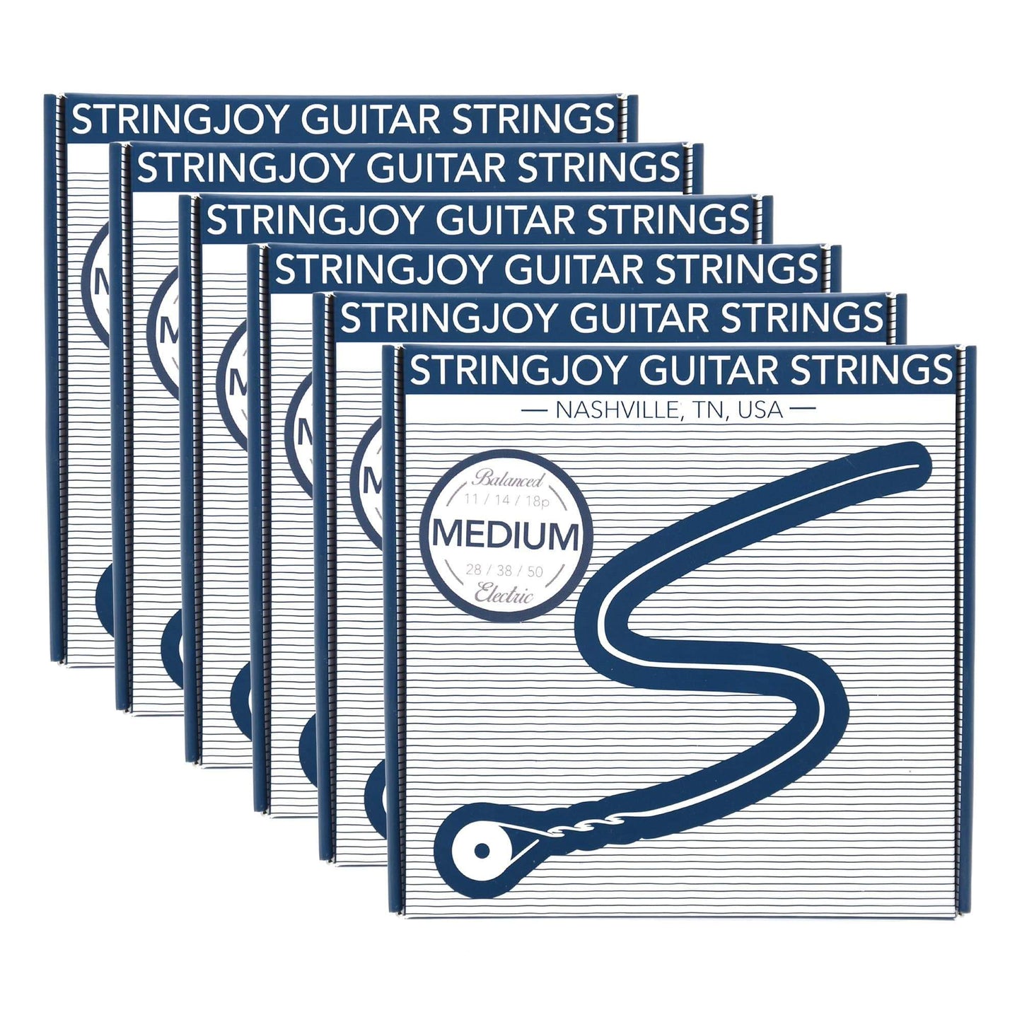 Stringjoy Electric Balanced Medium Gauge 11-50 6 Pack Bundle Accessories / Strings / Guitar Strings