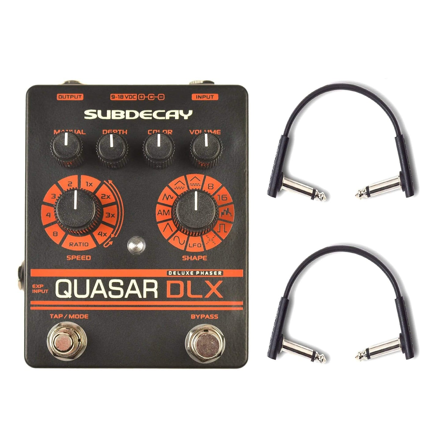 Subdecay Quasar DLX Phaser Pedal w/RockBoard Flat Patch Cables Bundle Effects and Pedals / Phase Shifters