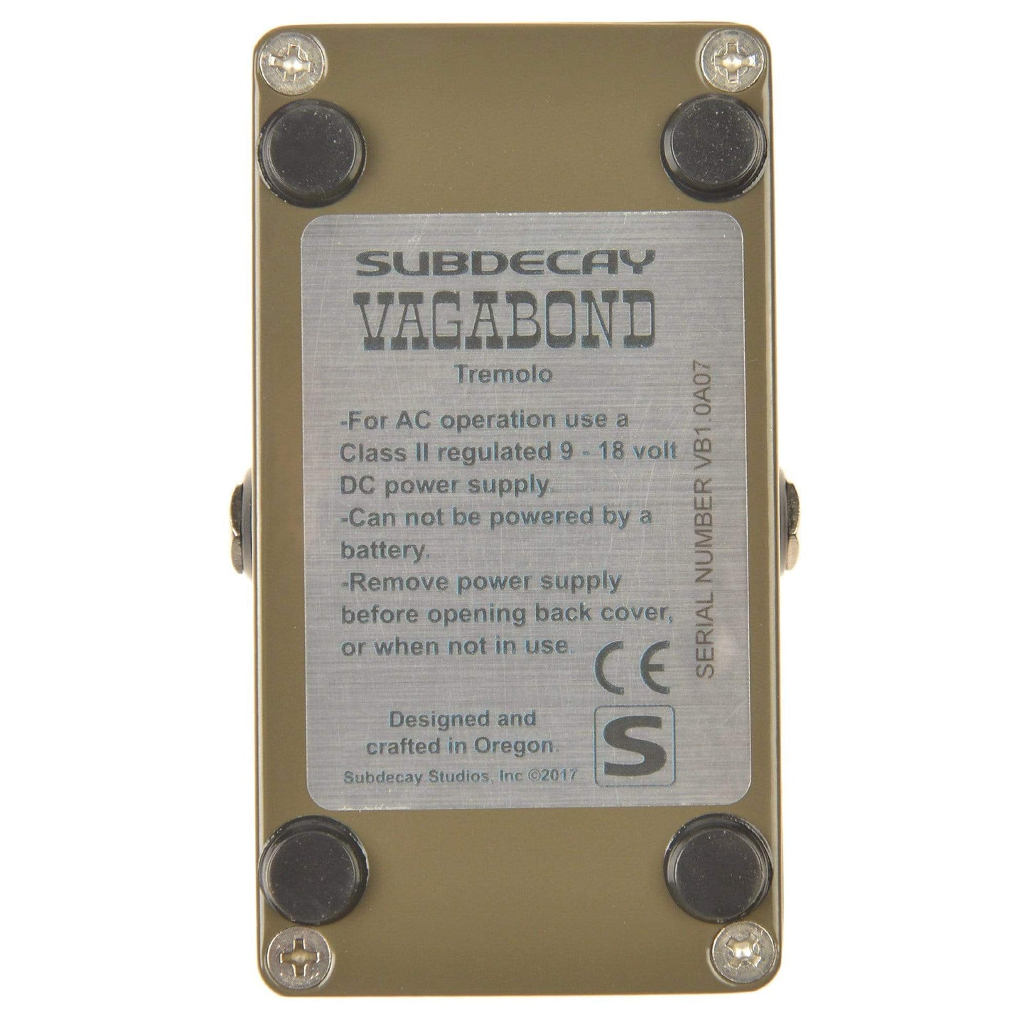 Subdecay Vagabond Harmonic Tremolo Pedal Effects and Pedals / Tremolo and Vibrato