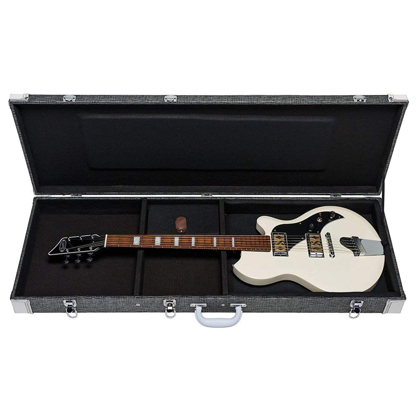 Supro Huntington I Bass Natural Mahogany w/Piezo Bundle w/ Supro Hardshell Case Bass Guitars / 4-String