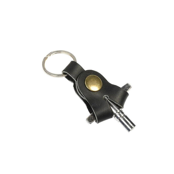 Tackle Leather Keychain Drum Key Holder Black Chicago Music Exchange
