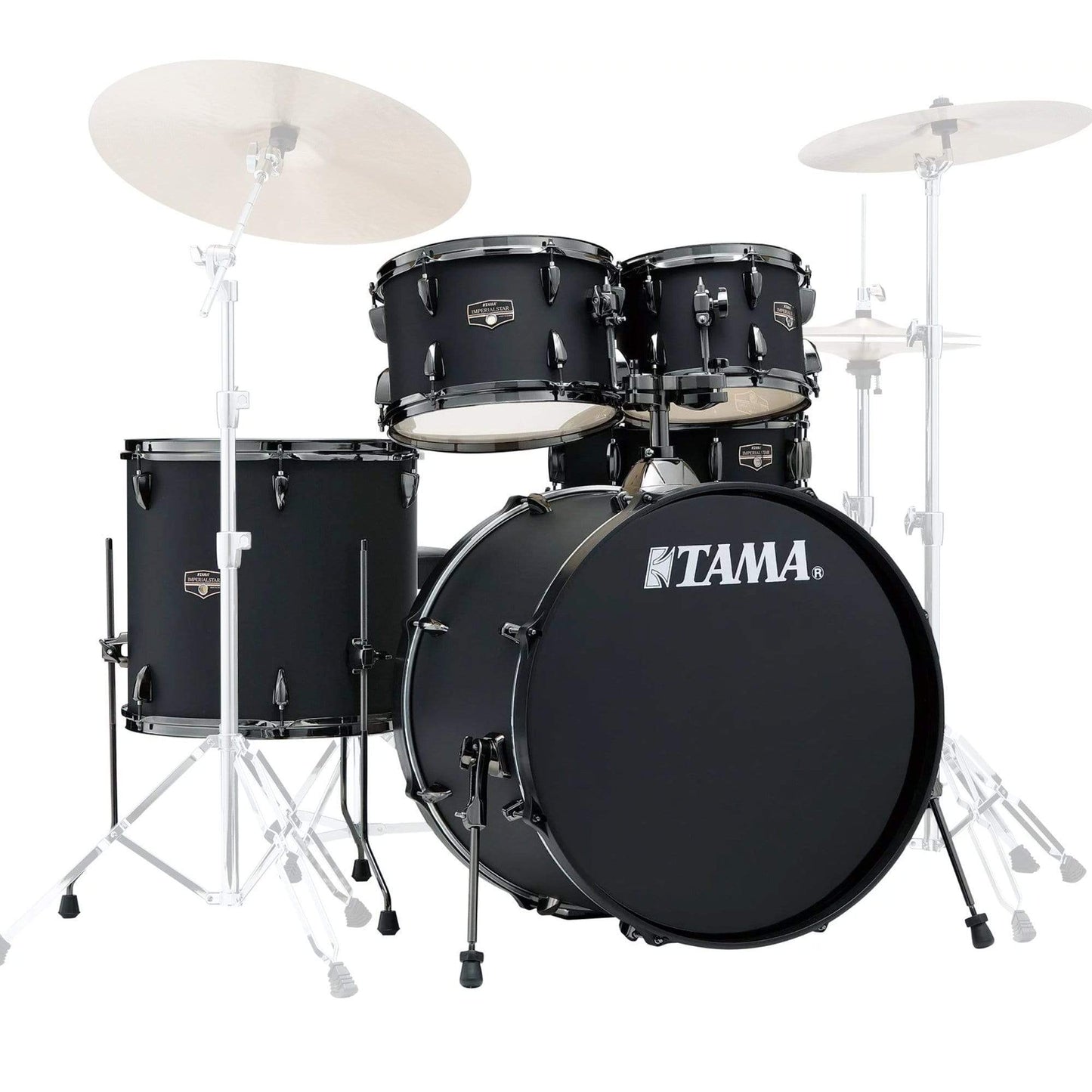 Tama Imperialstar 10/12/16/22/5x14 5pc. Drum Kit Blacked Out Black w/Hardware & Cymbals Drums and Percussion / Acoustic Drums / Full Acoustic Kits