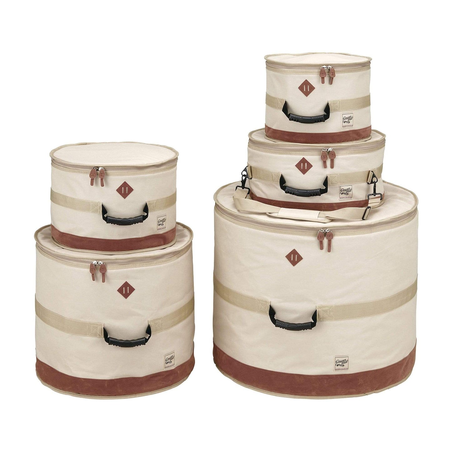 Tama 10/12/16/22/6.5x14 Powerpad Designer 5pc. Drum Bag Set Beige Drums and Percussion / Parts and Accessories / Cases and Bags