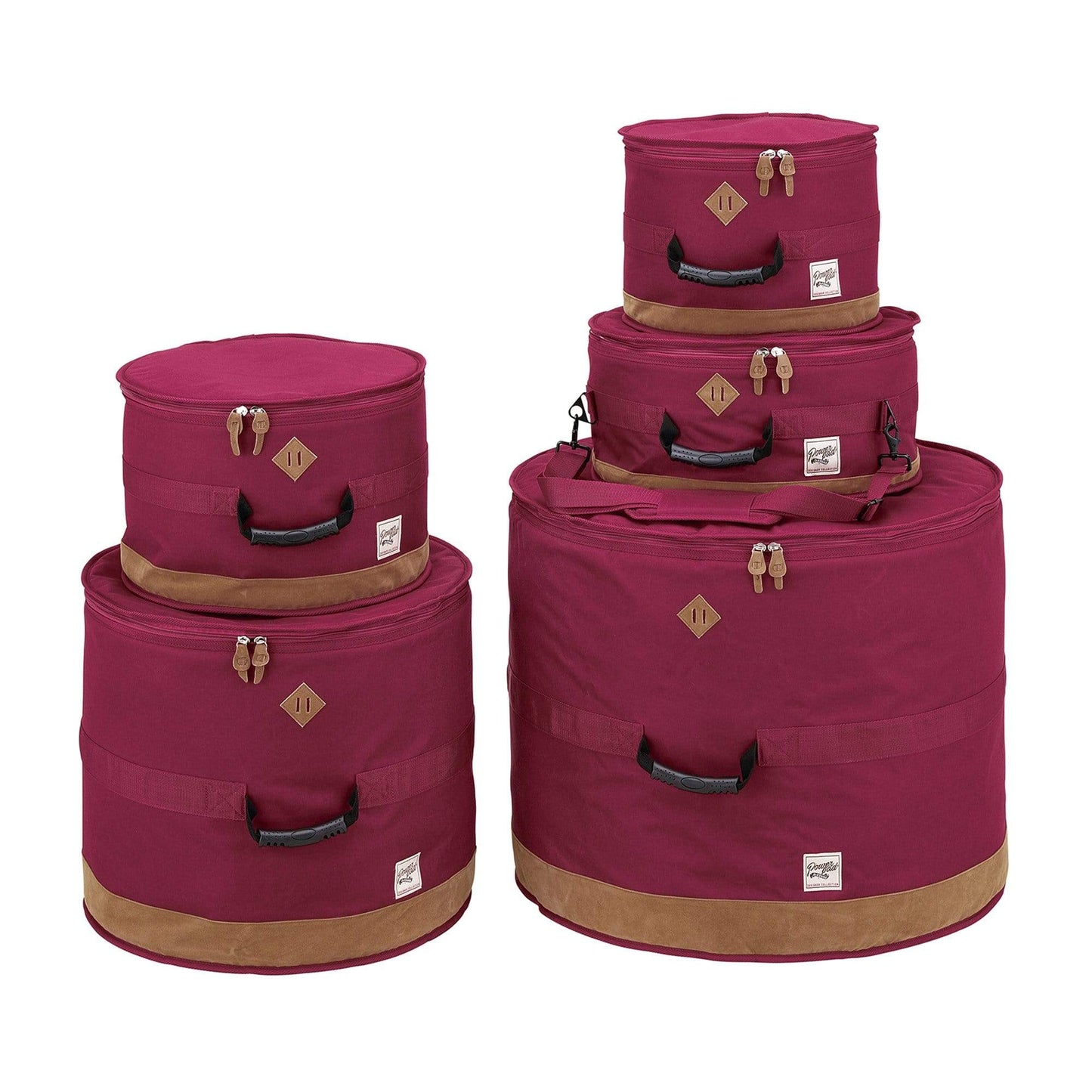Tama 10/12/16/22/6.5x14 Powerpad Designer 5pc. Drum Bag Set Wine Red Drums and Percussion / Parts and Accessories / Cases and Bags
