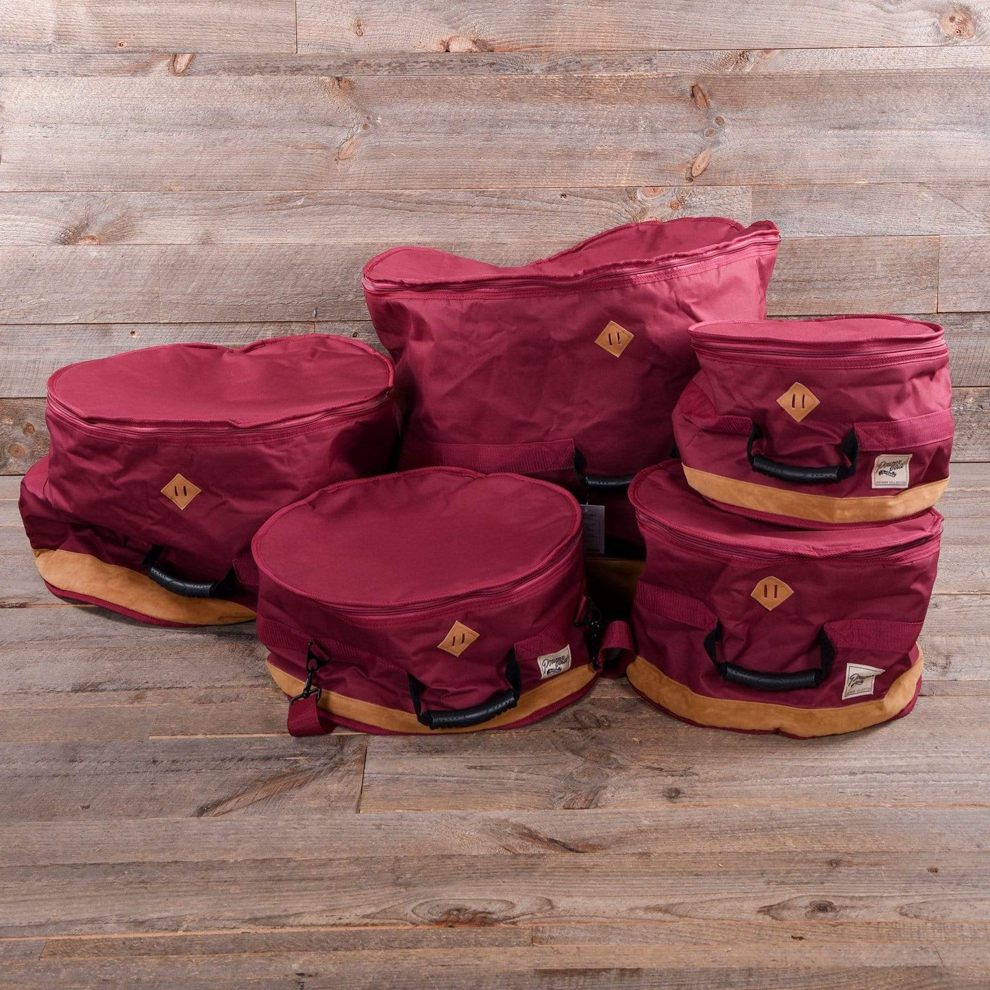 Tama 10/12/16/22/6.5x14 Powerpad Designer 5pc. Drum Bag Set Wine Red Drums and Percussion / Parts and Accessories / Cases and Bags