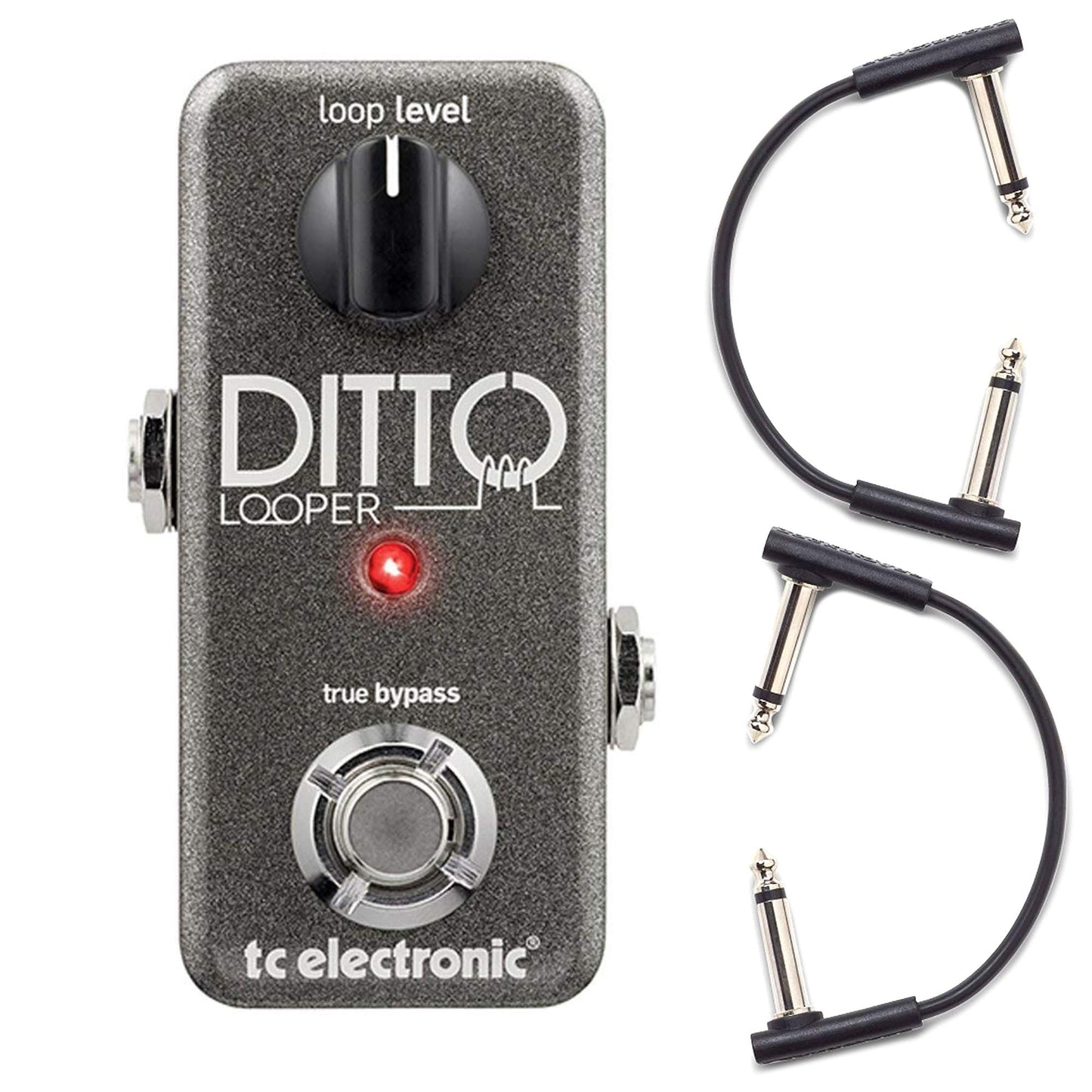 TC Electronic Ditto Looper w/RockBoard Flat Patch Cables Bundle Effects and Pedals / Loop Pedals and Samplers
