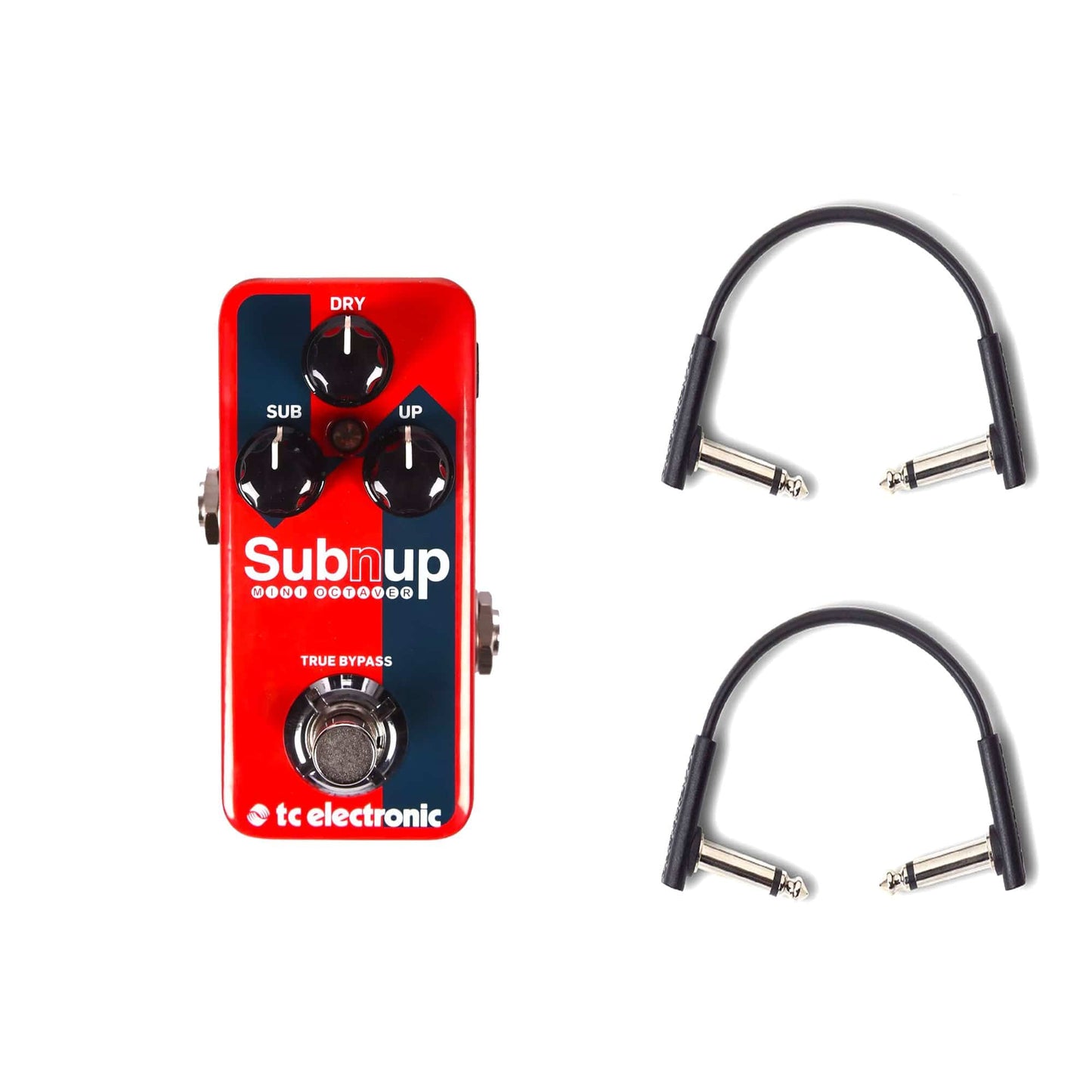 TC Electronic Sub' N' Up Mini Octaver Pedal w/RockBoard Flat Patch Cables Bundle Effects and Pedals / Octave and Pitch