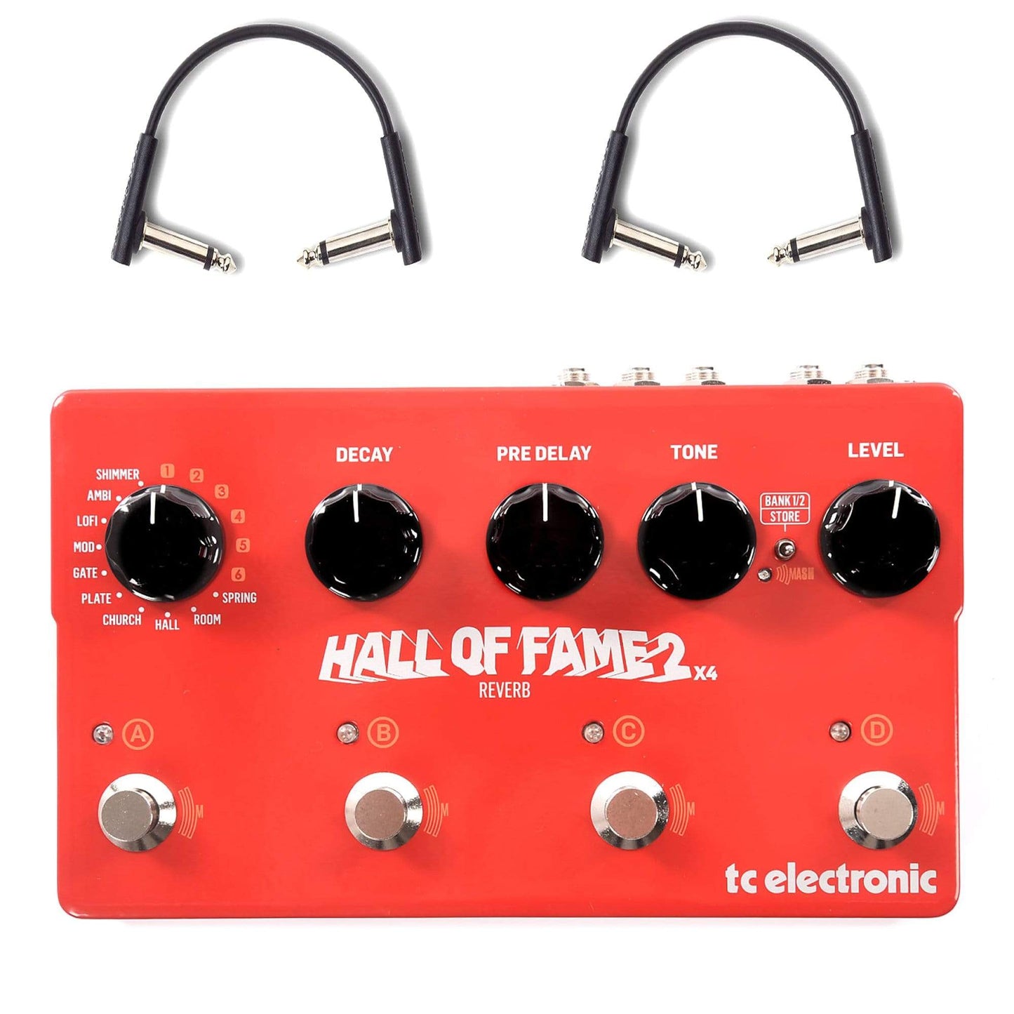TC Electronic Hall Of Fame 2 X4 Reverb w/(2) RockBoard Flat Patch Cables Bundle Effects and Pedals / Reverb