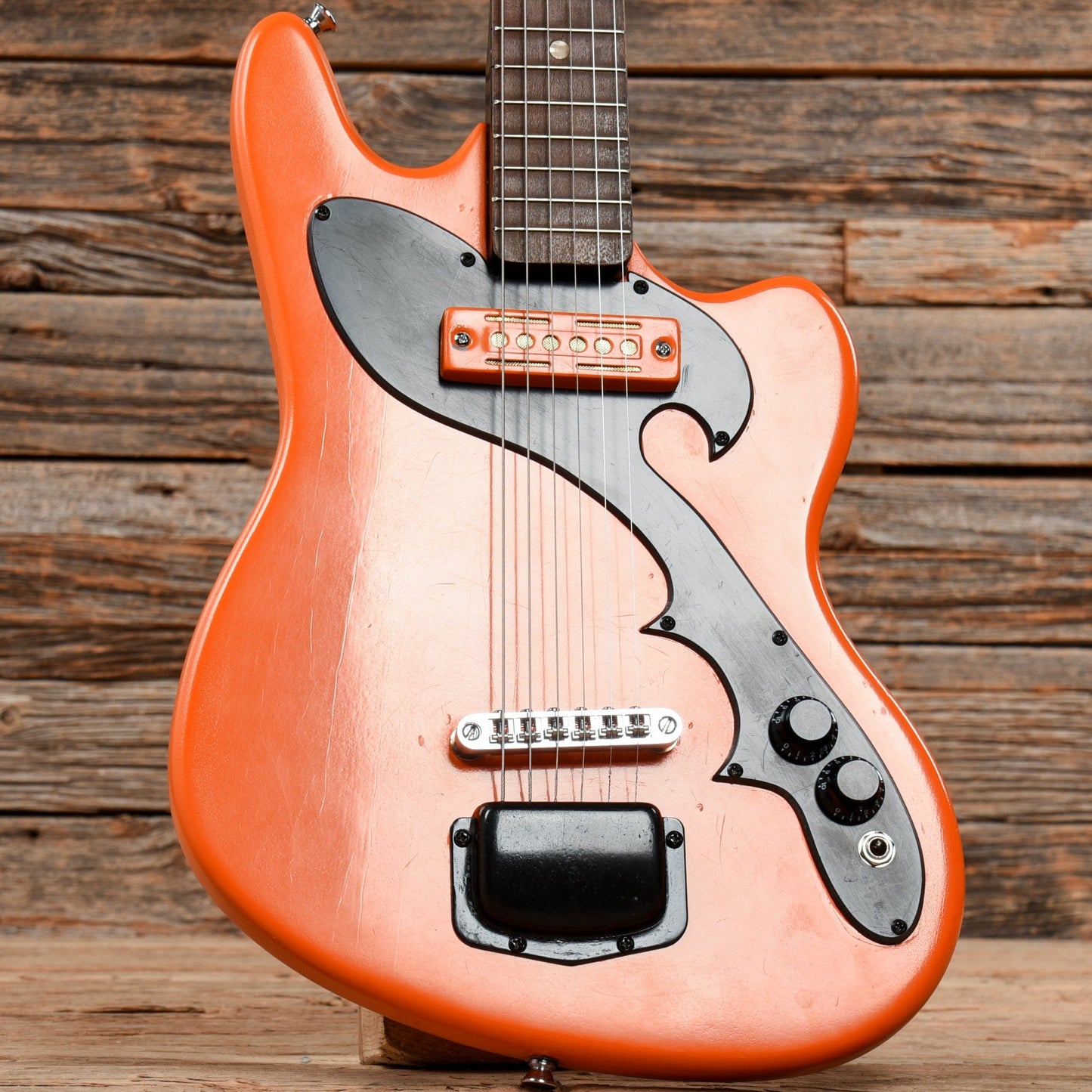 Teisco Offset Orange Refin 1960s Electric Guitars / Solid Body