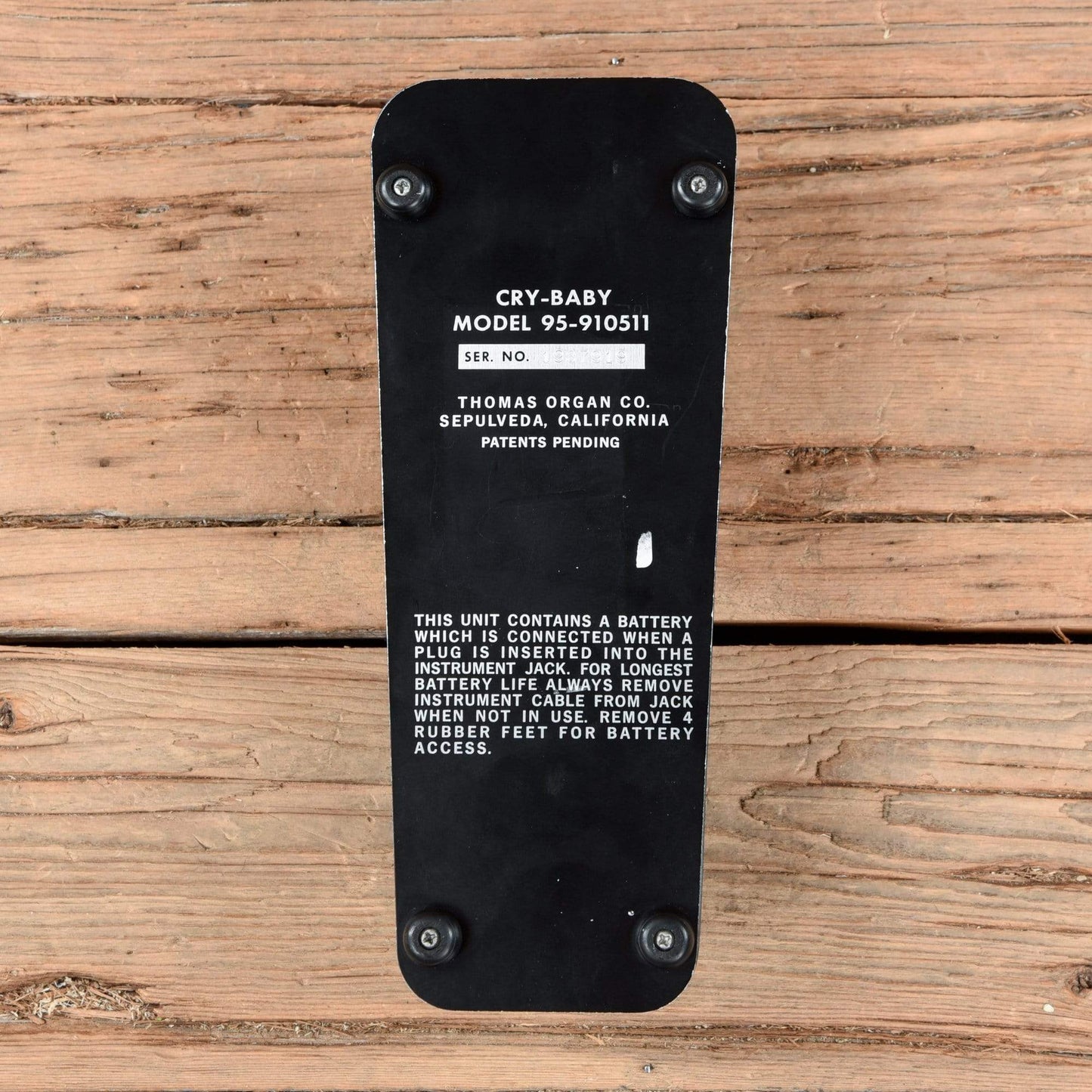 Thomas Organ Co. Cry-Baby Model 95-910511 Wah Pedal 1974 Effects and Pedals / Wahs and Filters