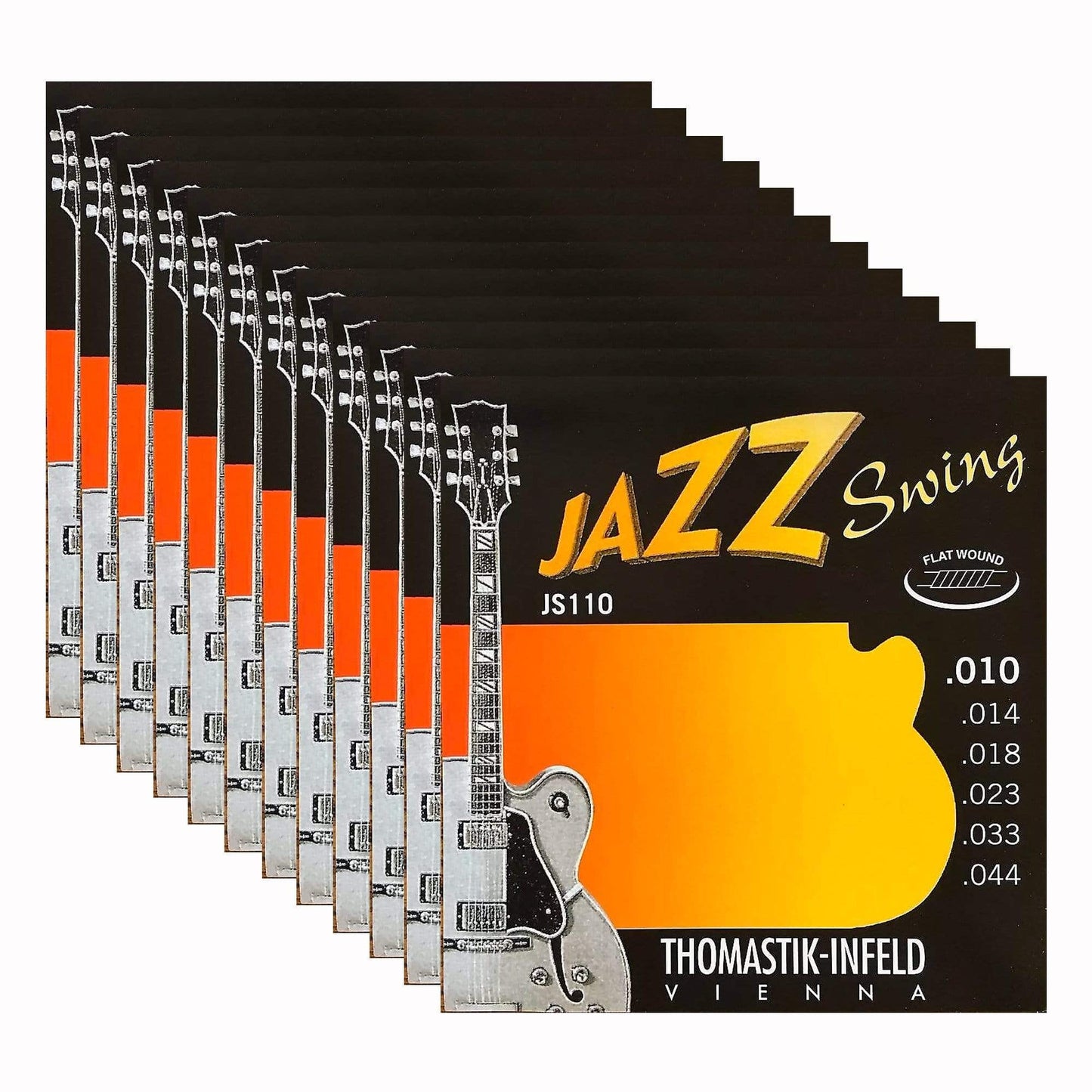 Thomastik JS110 Jazz Swing Flat 10-44 12 Pack Bundle Accessories / Strings / Guitar Strings