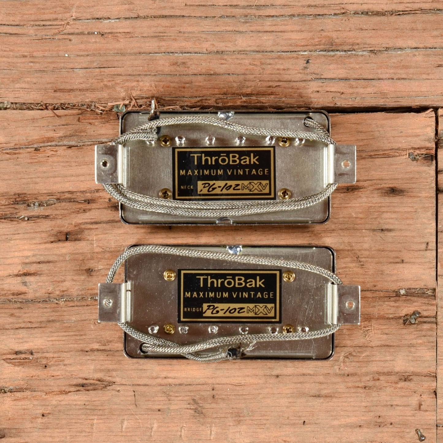 ThroBak PG-102 MXV Peter Green Style PAF Humbucker Pickup Set Aged Nickel Parts / Guitar Pickups