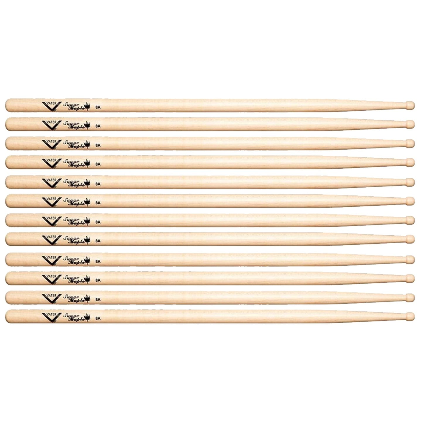Vater 8A Sugar Maple Wood Tip Drum Sticks (6 Pair Bundle) Drums and Percussion / Parts and Accessories / Drum Sticks and Mallets