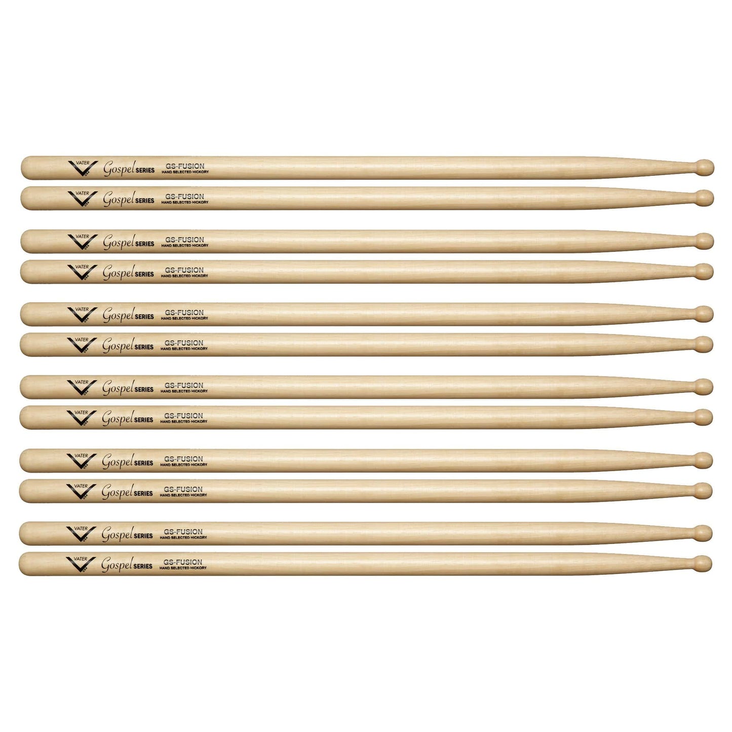 Vater Gospel Fusion Wood Tip Drum Sticks (6 Pair Bundle) Drums and Percussion / Parts and Accessories / Drum Sticks and Mallets