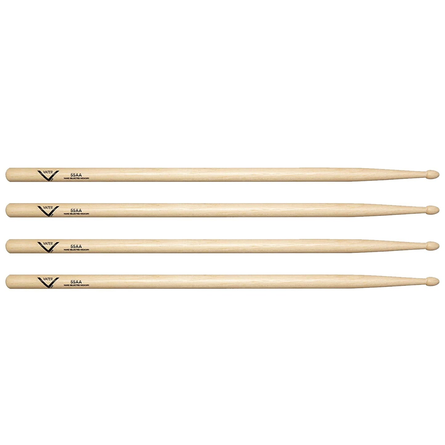 Vater Hickory 55AA Wood Tip Drum Sticks (2 Pair Bundle) Drums and Percussion / Parts and Accessories / Drum Sticks and Mallets